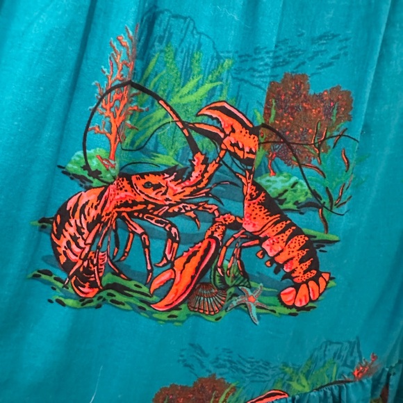 J. Crew Lobster Teal Smocked Dress 6 - Picture 3 of 6